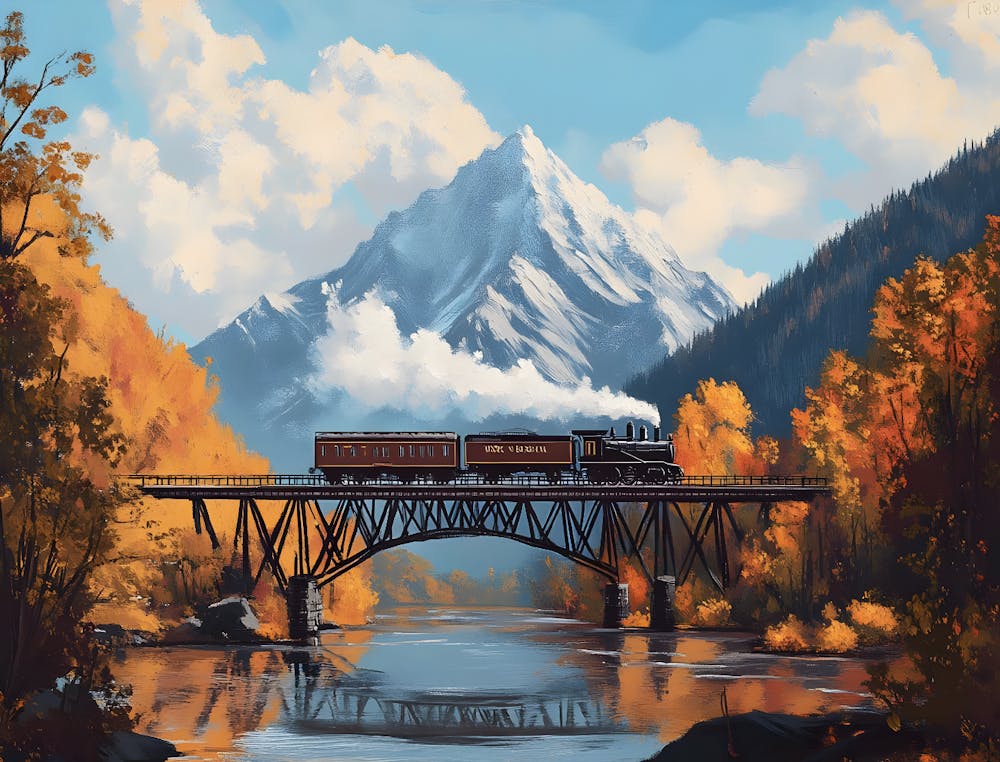 Train Crossing River