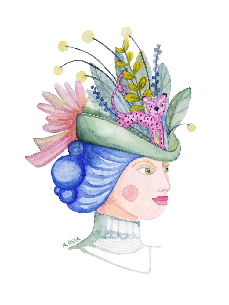 Woman With Leo Hat