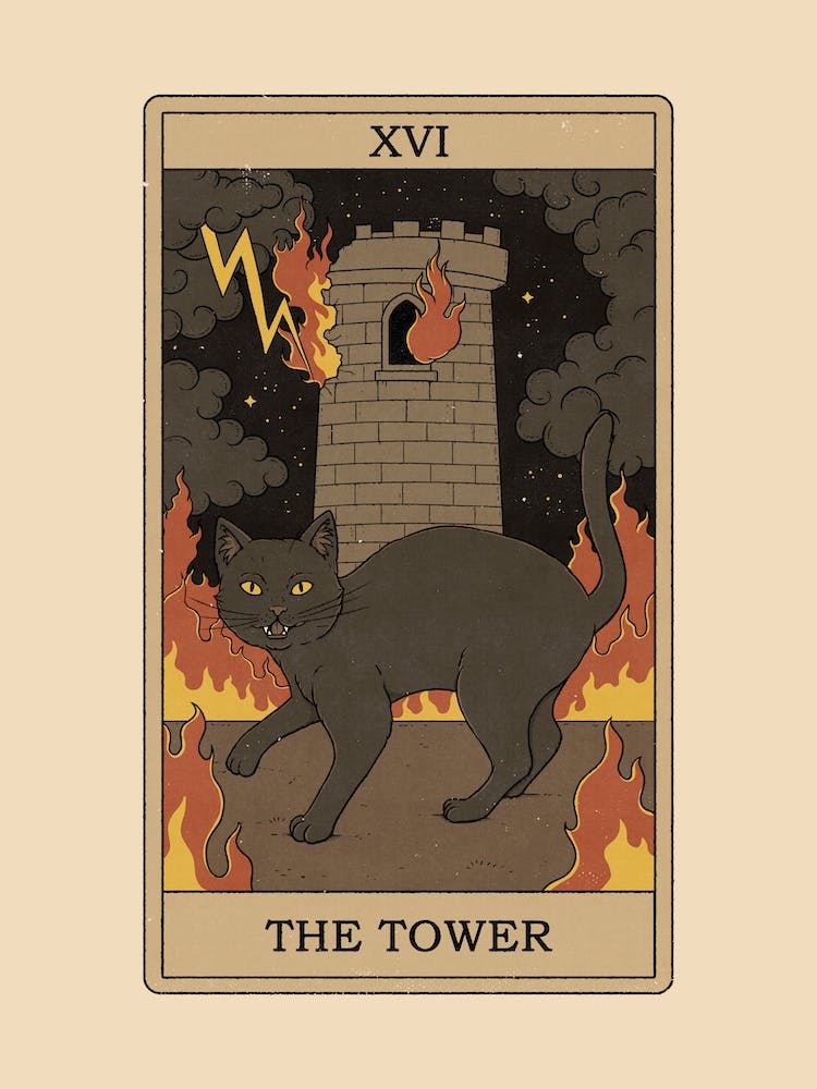 The Tower   Cats Tarot