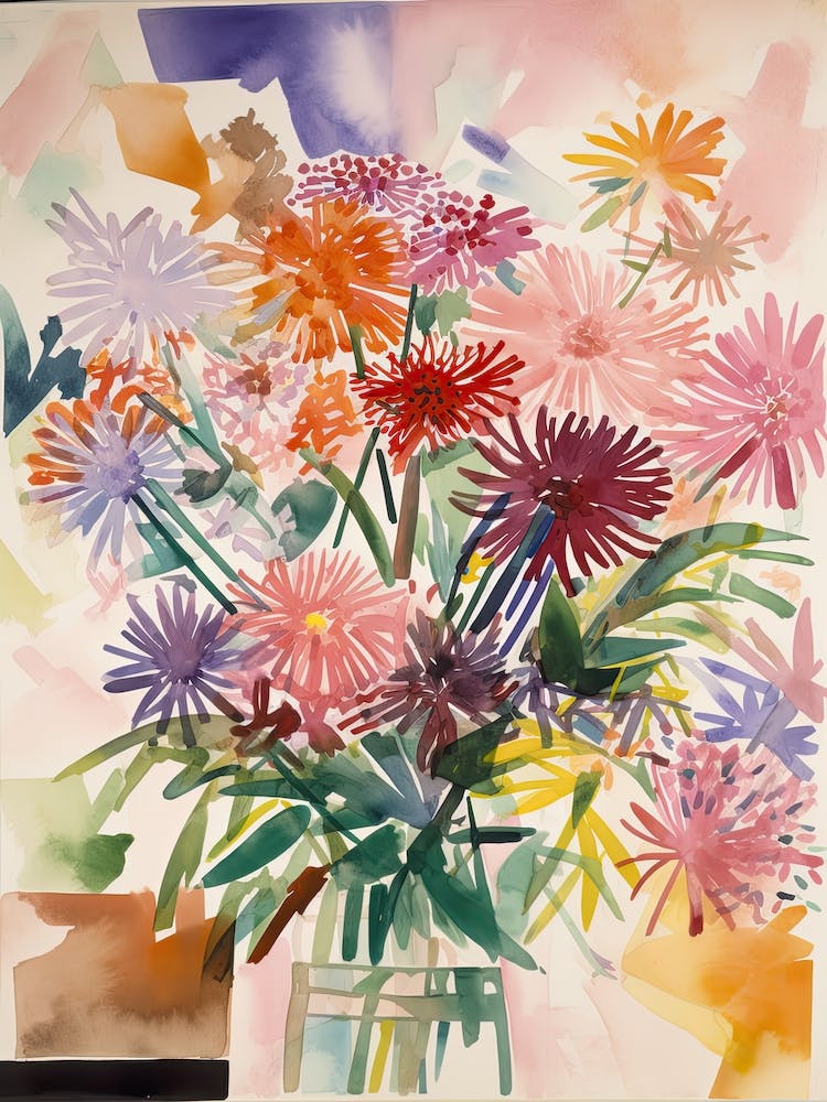 Aster Flower Illustration 1