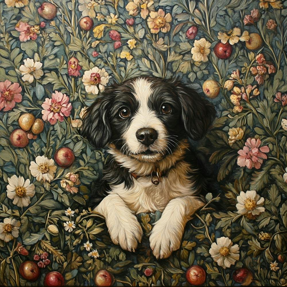 Dog In The Garden Art