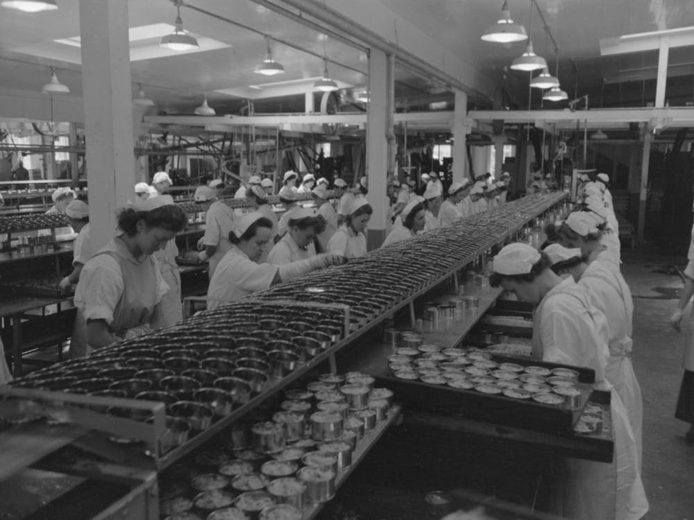 Untitled Photo, Possibly Related To Packing Tuna Into Cans, Columbia River Packing Association, Astoria, Oregon