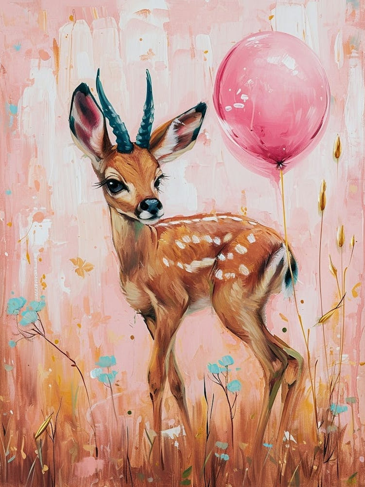 Cute Antelope 1 With Balloon