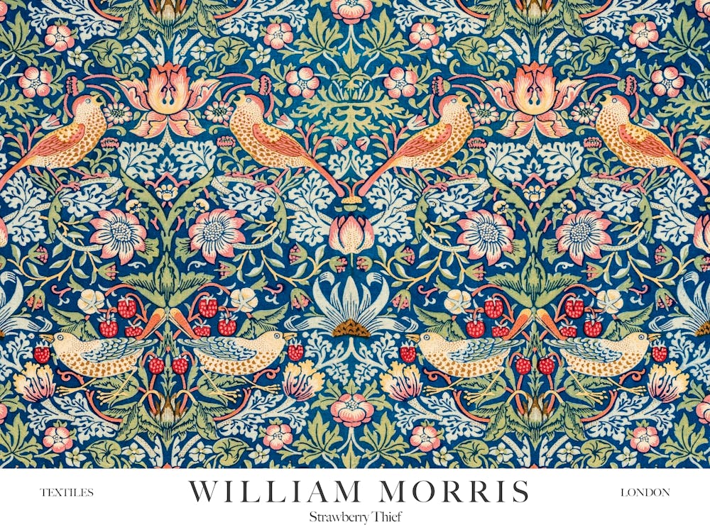 William Morris Prints Strawberry Thief Original Landscapes Landscape Botanical Vintage