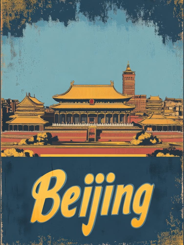 Aihrgdesign A Vintage Travel Poster Of Beijing 2