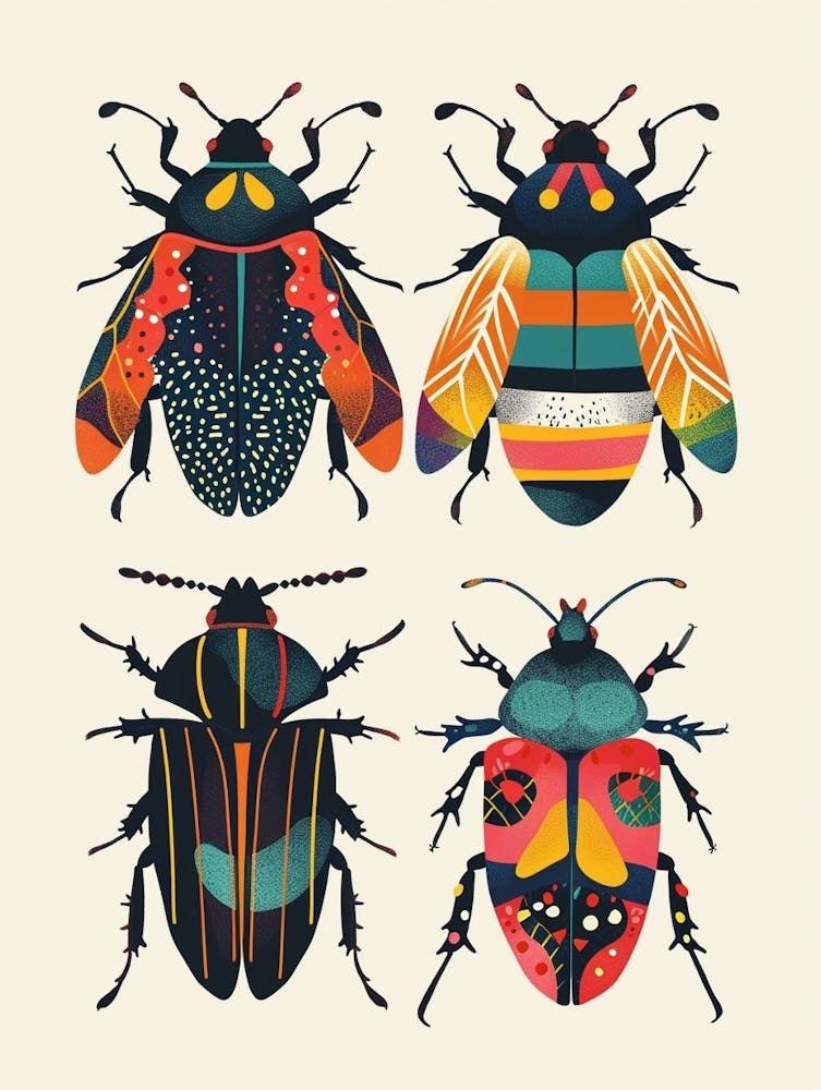 Colourful Insect Illustration Beetle 15