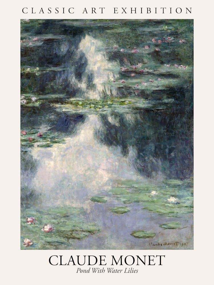 Pond With Water Lilies, Claude Monet Poster