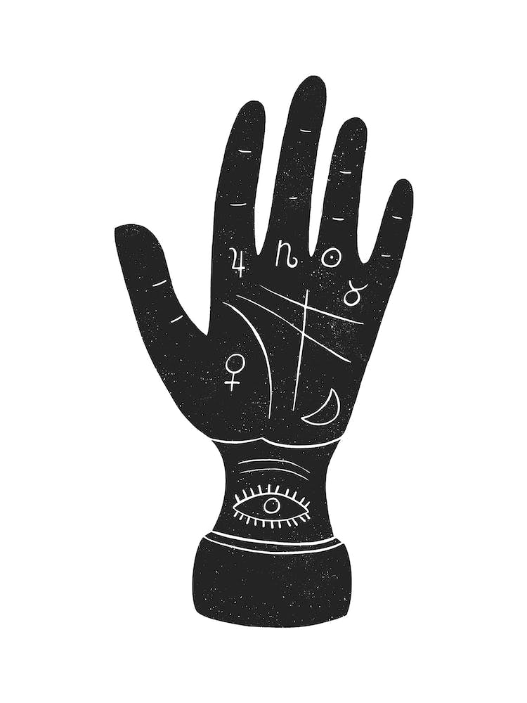 Palmistry Hand Black