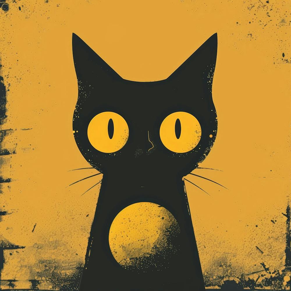 Black Cat With Yellow Eyes 8