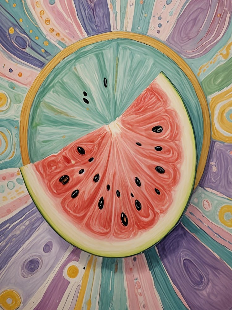 Verspielte Wassermelonenscheibe