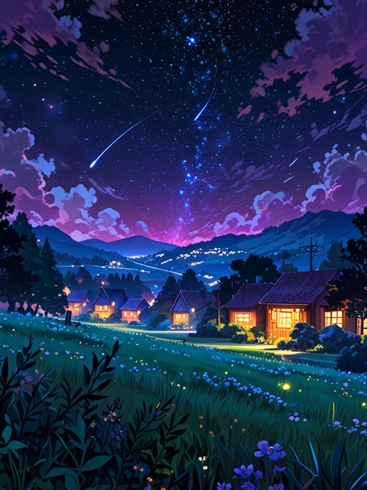 Anime City At Night aesthetic