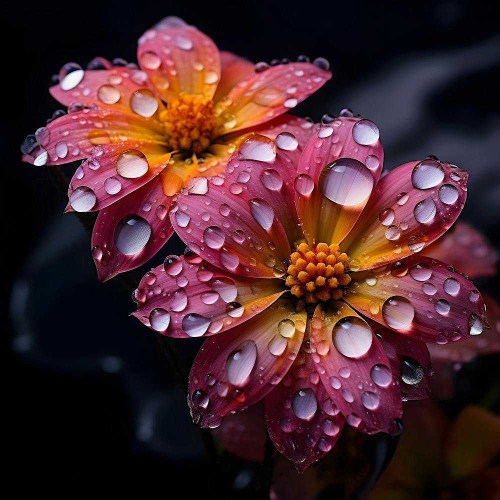 Raindrops On Flowers