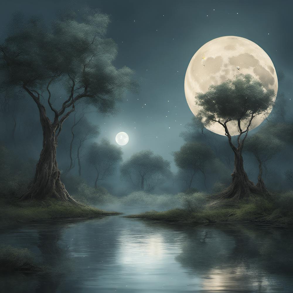Full Moon Over The Water