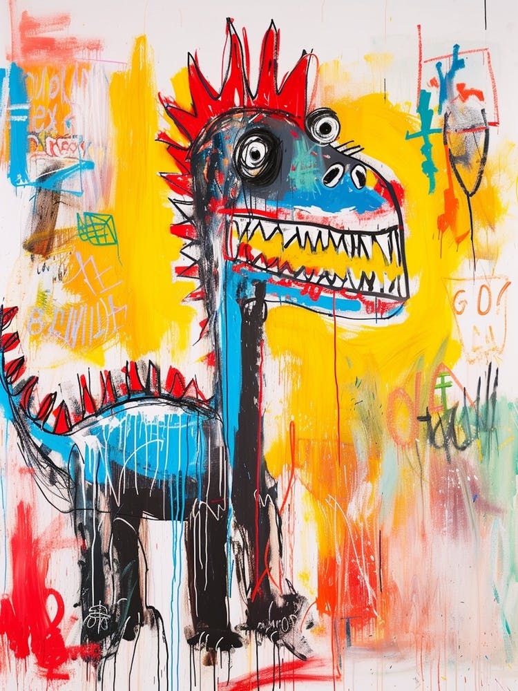 Abstract Dinosaur Graffiti Style 1
