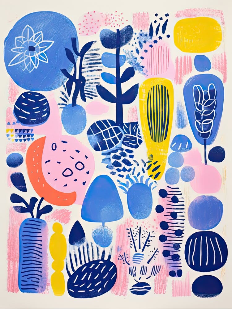 Melbourne Gardens Abstract Riso Style 1