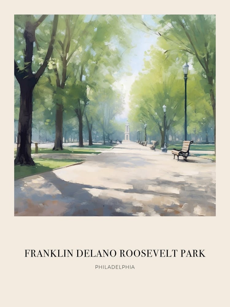 Franklin Delano Roosevelt Park Philadelphia United States 2 Vintage Cezanne Inspired Poster