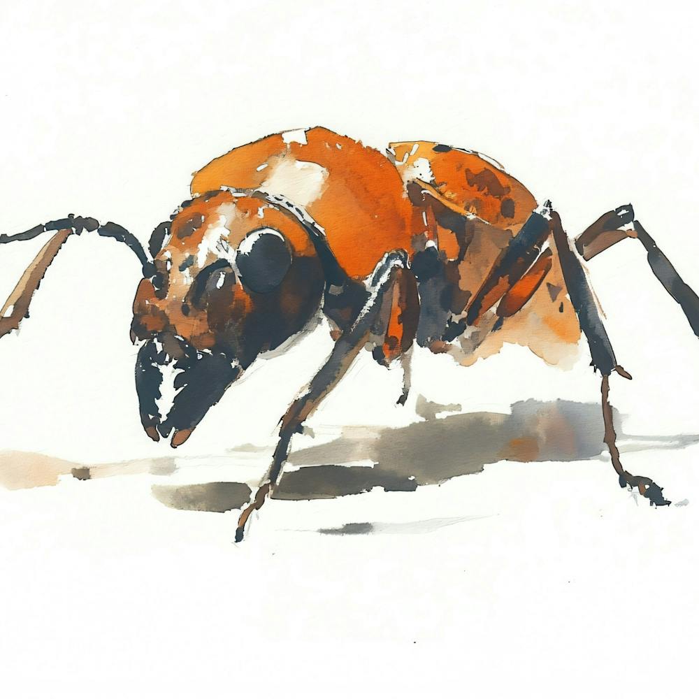 Ameisenkäfer Aquarell Illustration
