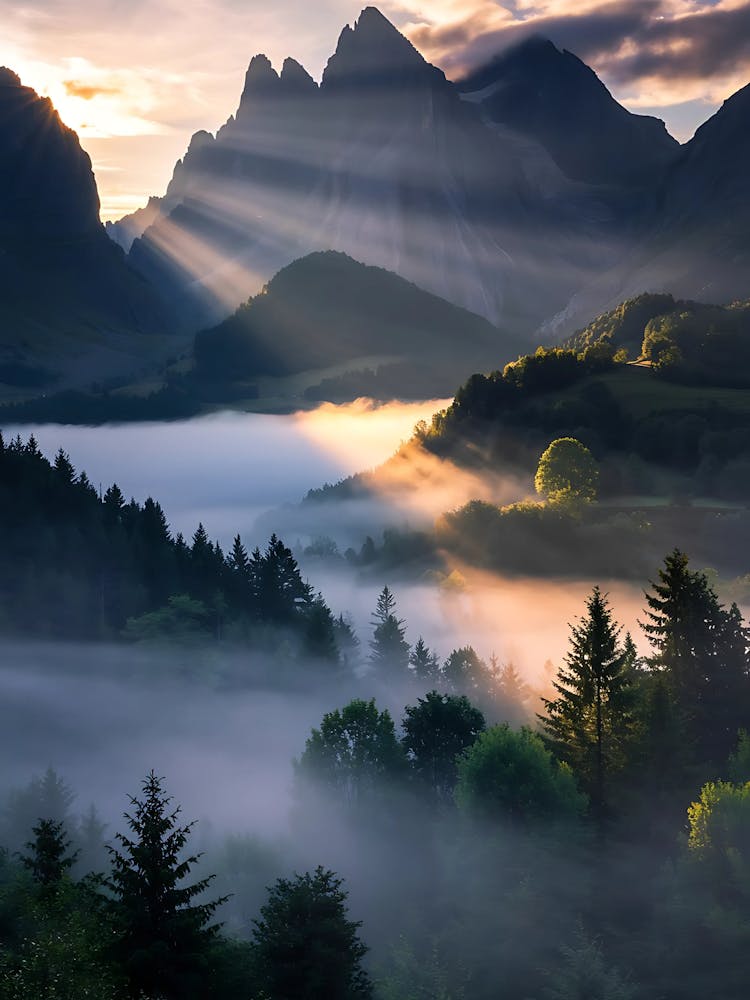 Sunrise In The Mountains 3