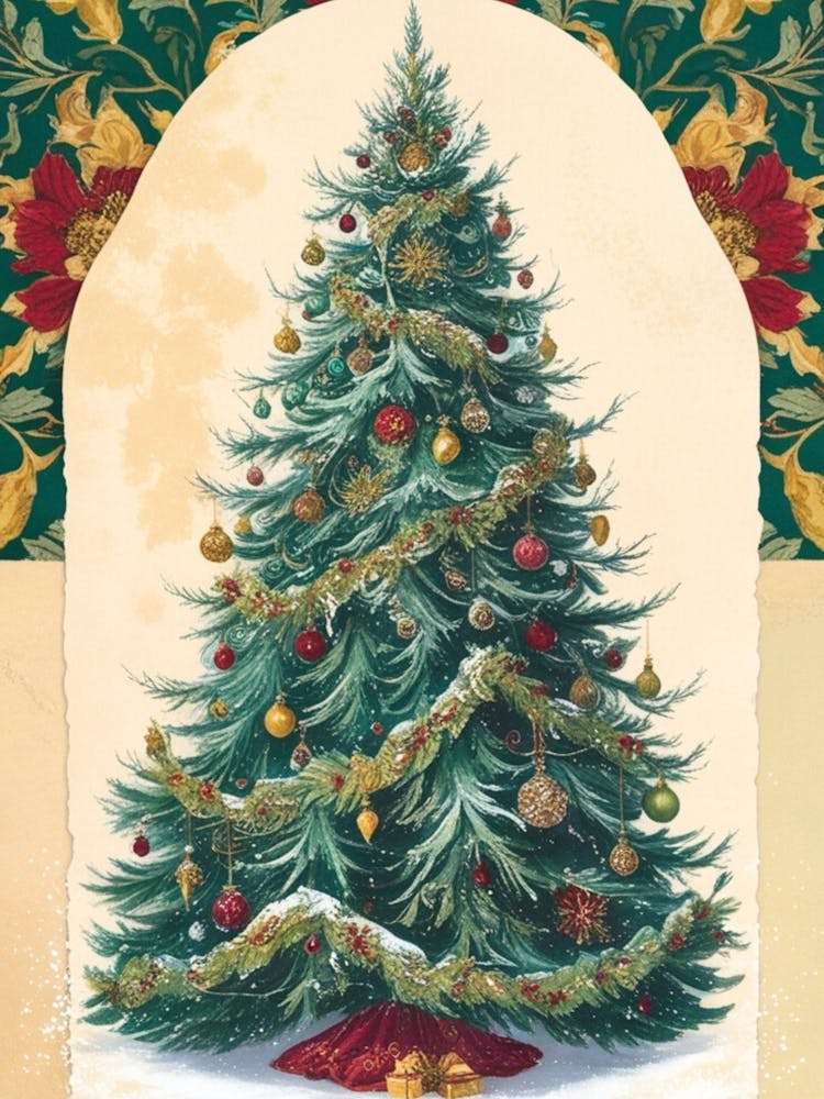 William Morris Christmas Tree 85