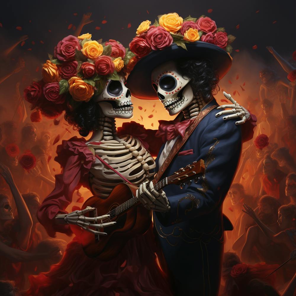 Day Of The Dead Party Dancers