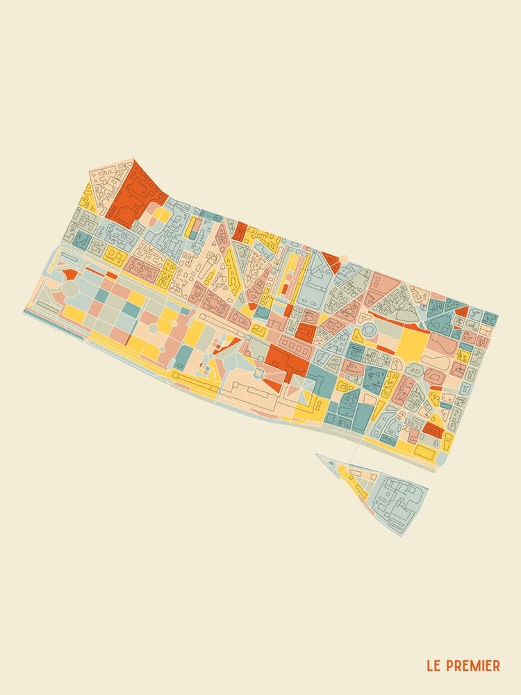Paris France 1st Arrondissement Neighbourhood Map