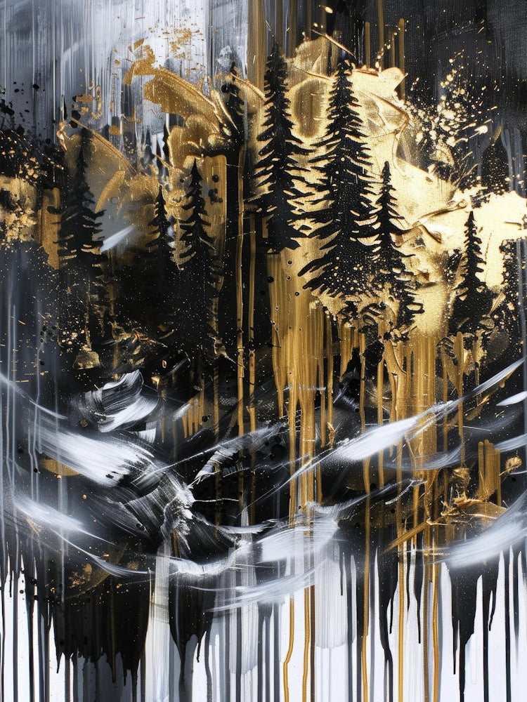 Black And Gold Painting 13