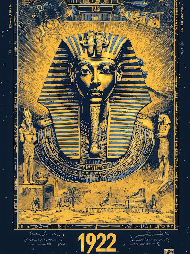 Aihrgdesign A Vintage Poster Celebrating The Discovery Of Tut 314a804f 9476 4d48 9f4e 239665998d1a 0