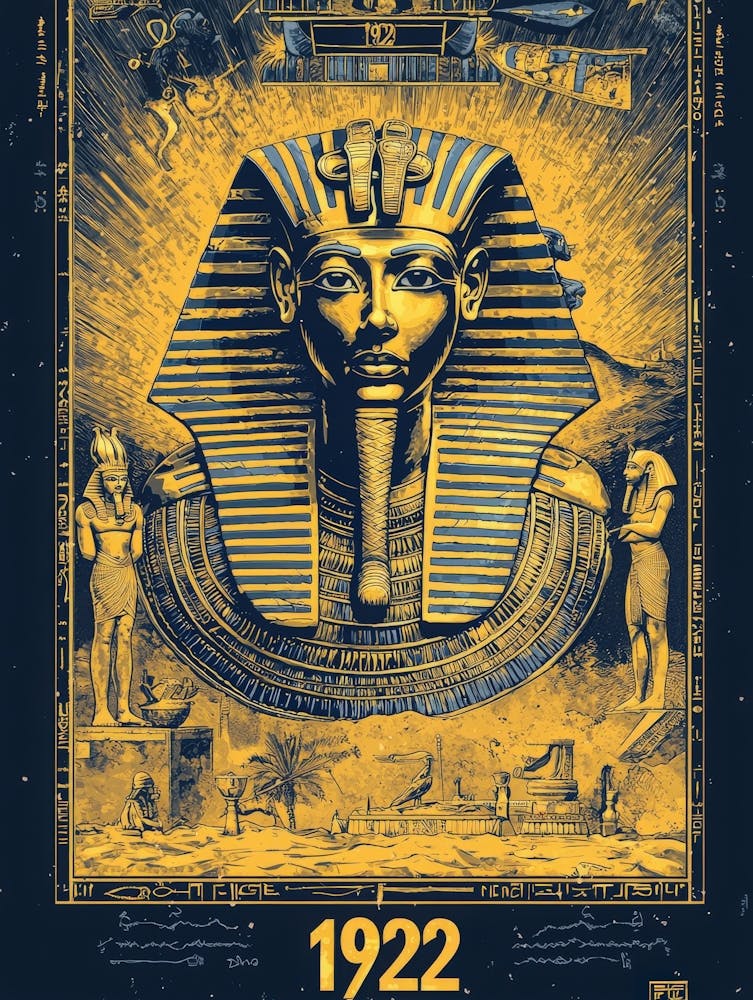 Aihrgdesign A Vintage Poster Celebrating The Discovery Of Tut 314a804f 9476 4d48 9f4e 239665998d1a 0
