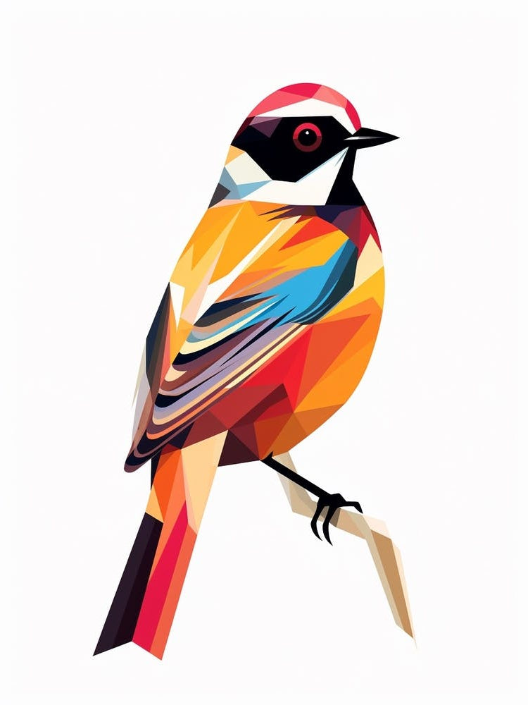 Colourful Geometric Bird Lark 3