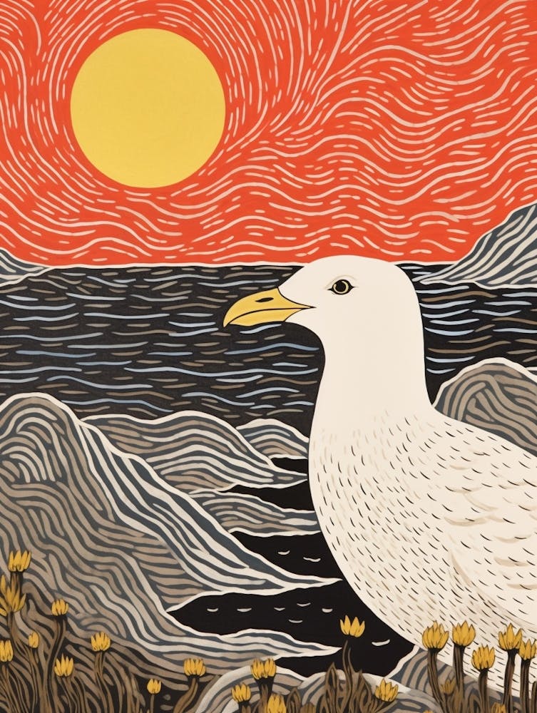 Illustration d'oiseau Mouette 3