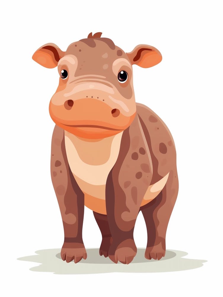 Baby Animal Illustration  Hippo 2