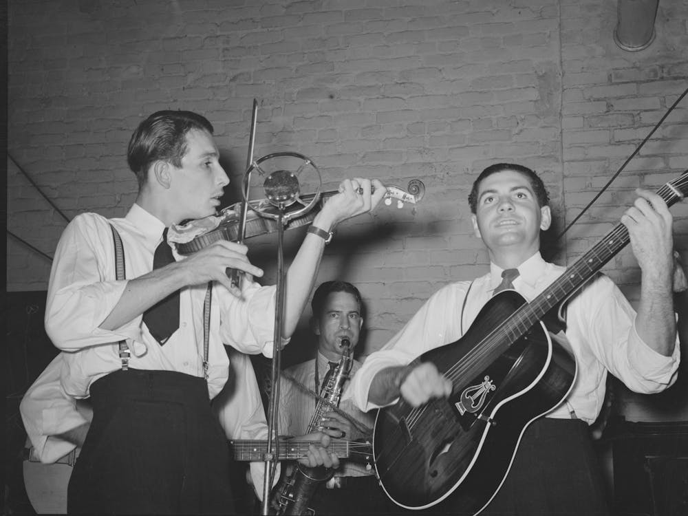 Cajun Musicians At Fais Do Do At National Rice Festival, Crowley, Louisiana By Russell Lee