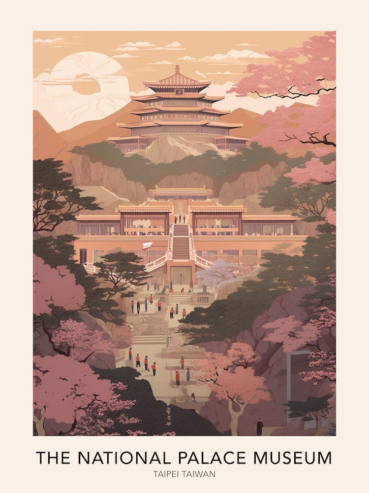 The National Palace Museum Taipei Taiwan Travel Poster