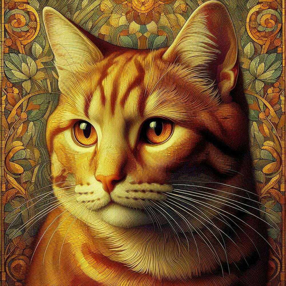 william morris Chat tigré orange