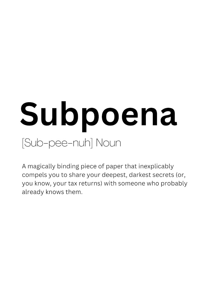 Subpoena Definition Meaning