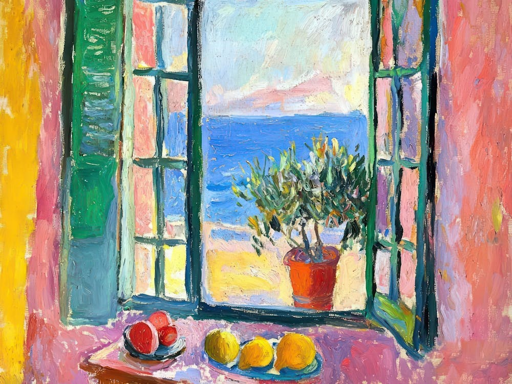Open Window Lemos Matisse Style Landscape
