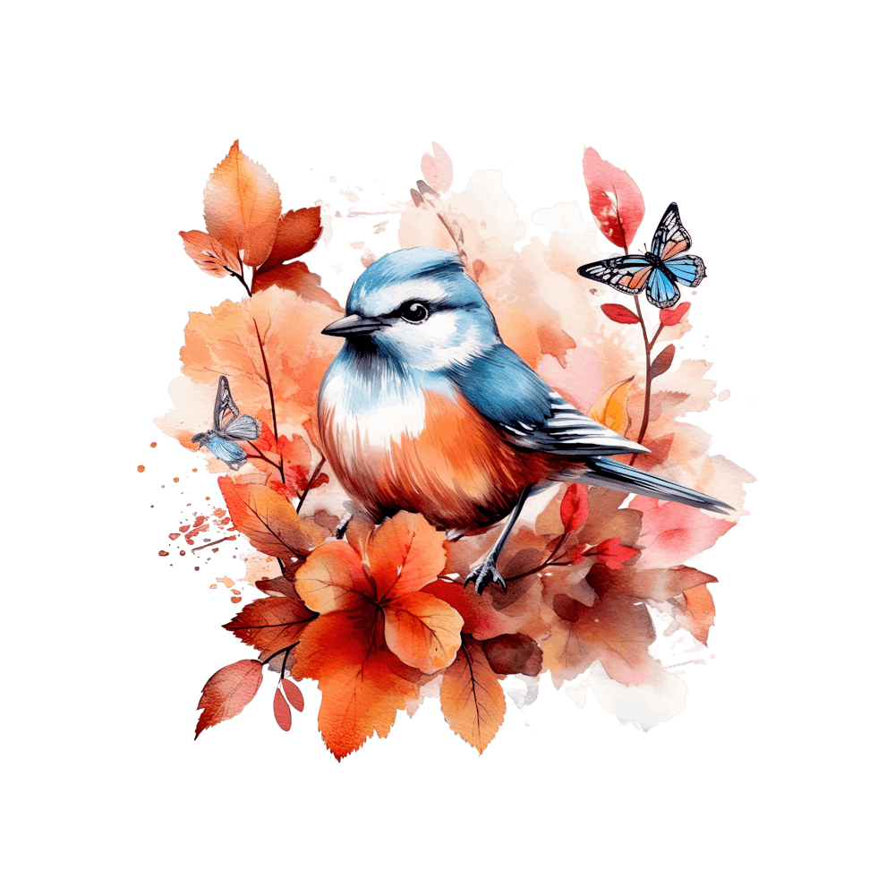 Bird In Autumn