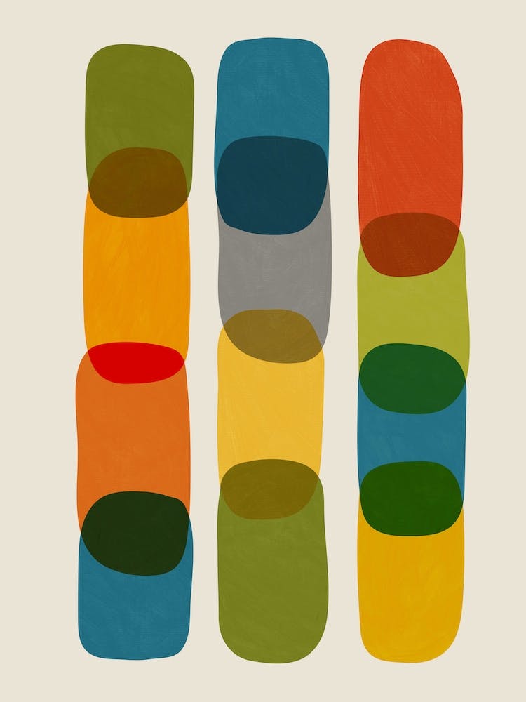 Mid Century Colorful Shapes