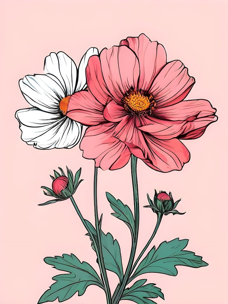Cosmos Flowers 5