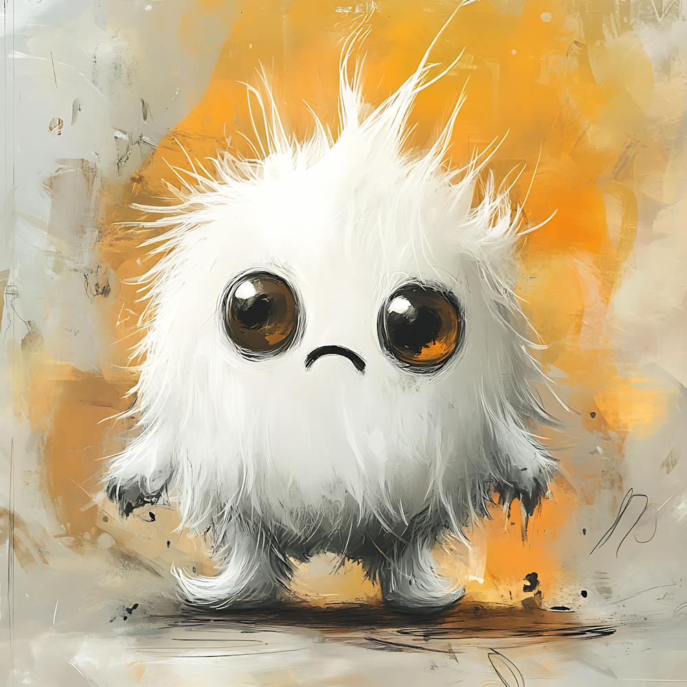 Cute Shaggy Plush Ghost Toy 1