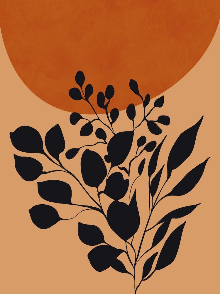 Nature Colored Mid Centuries Floral 1