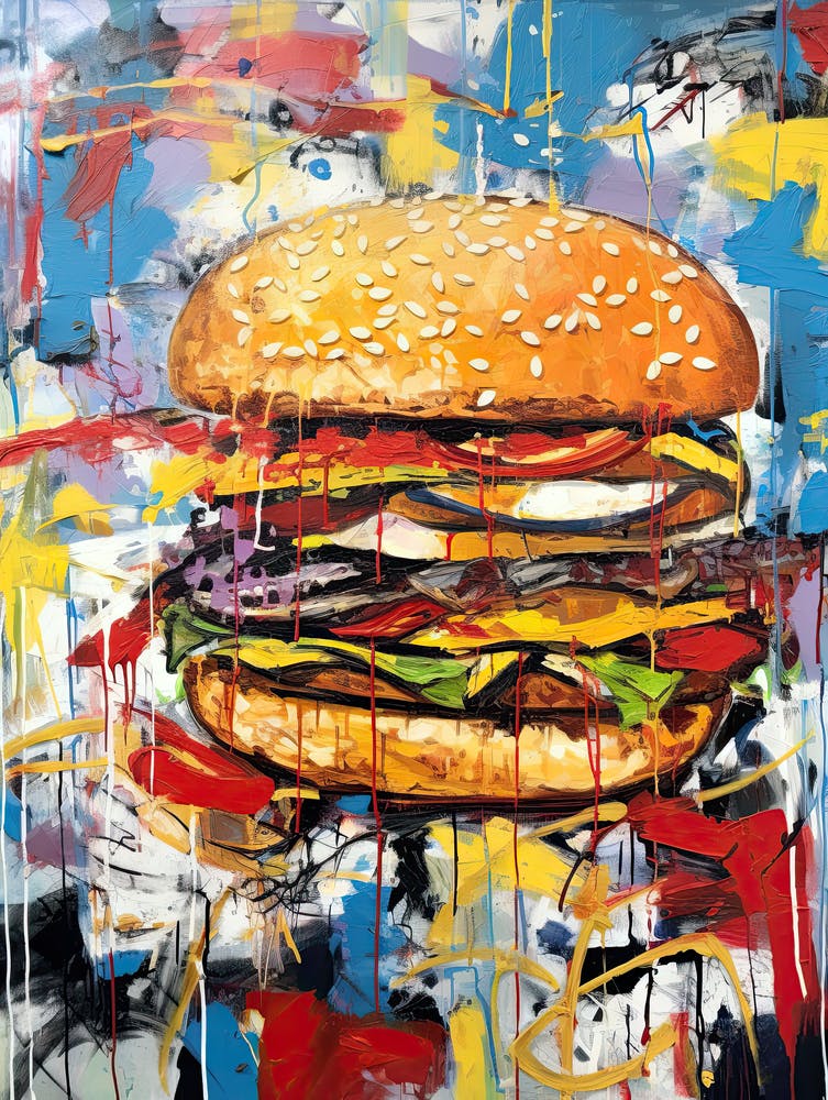 Burger 68 Basquiat style tasty food