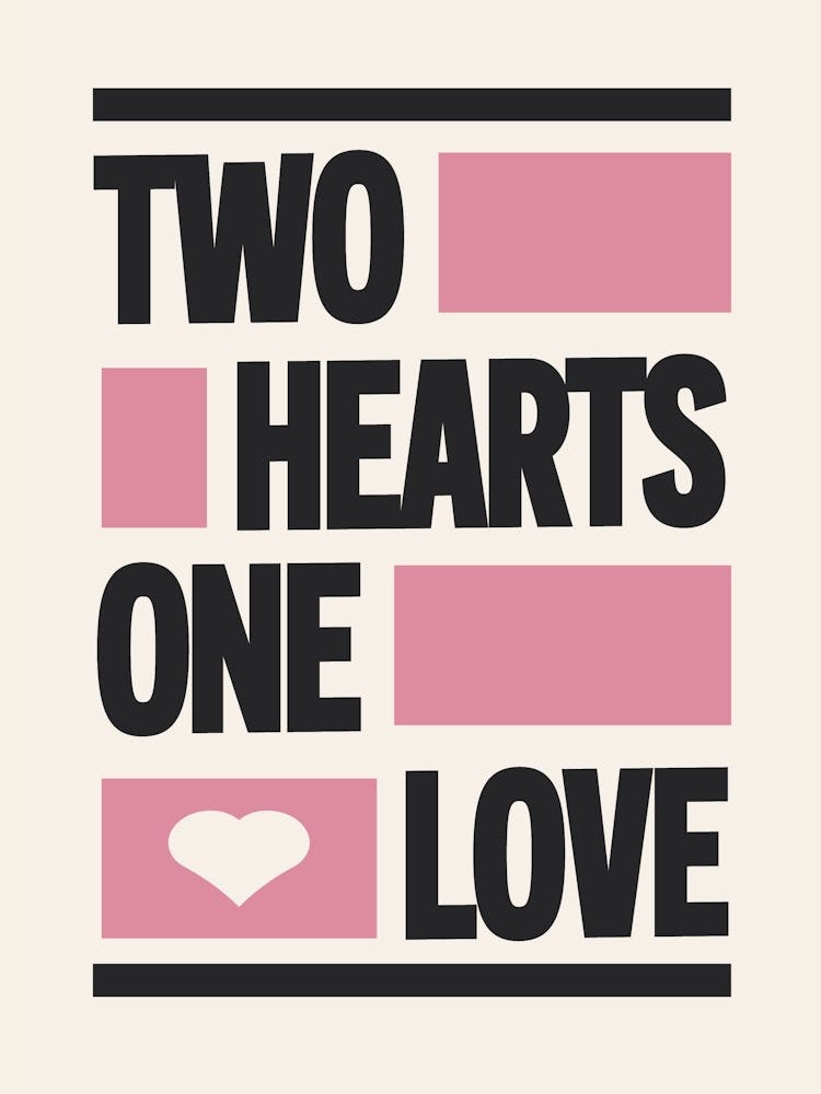 Two Hearts One Love (Pink)