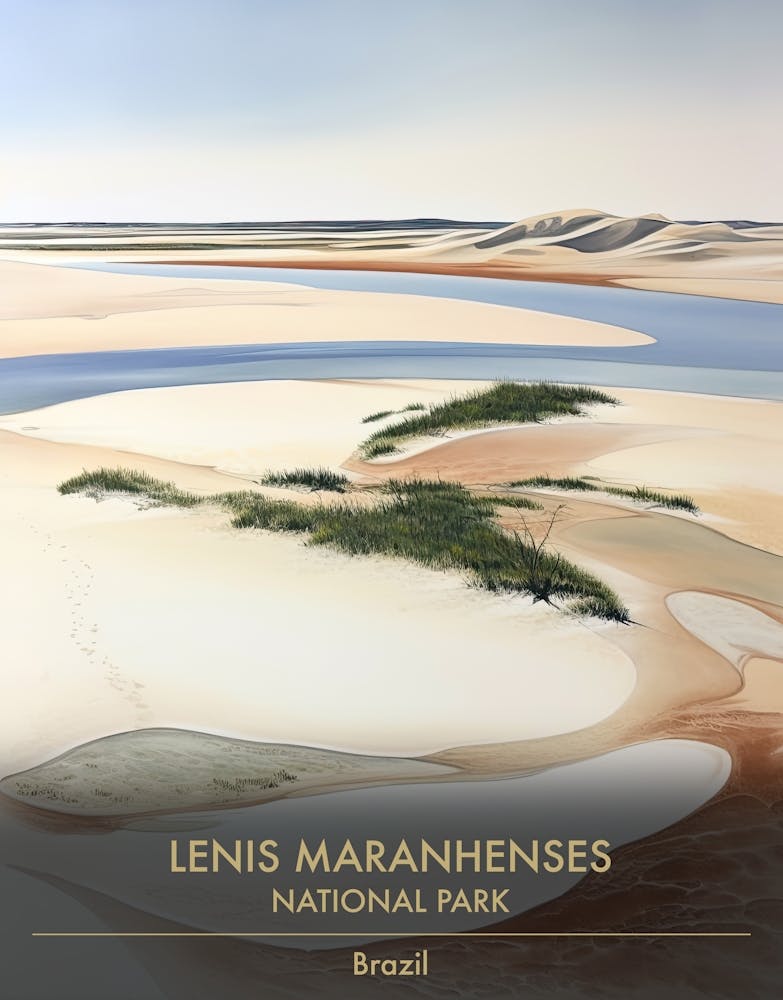 Lenis Maranhenses National Park Brazil Watercolour 4