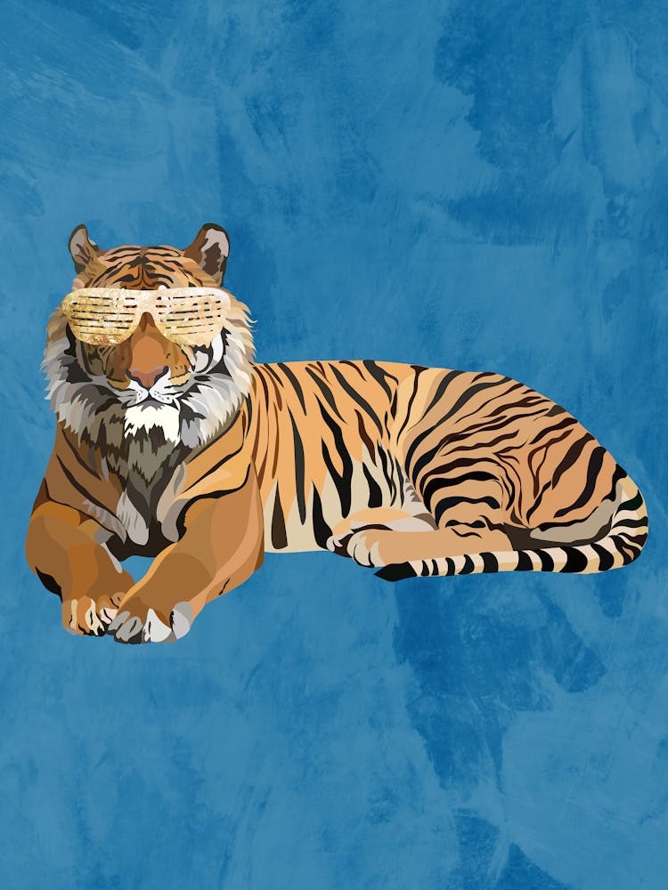 Tiger mit Sonnenbrille 2