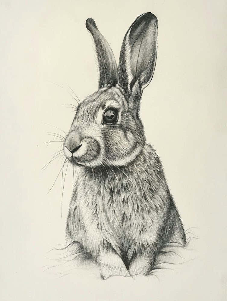Dutch Rabbit Drawing 4