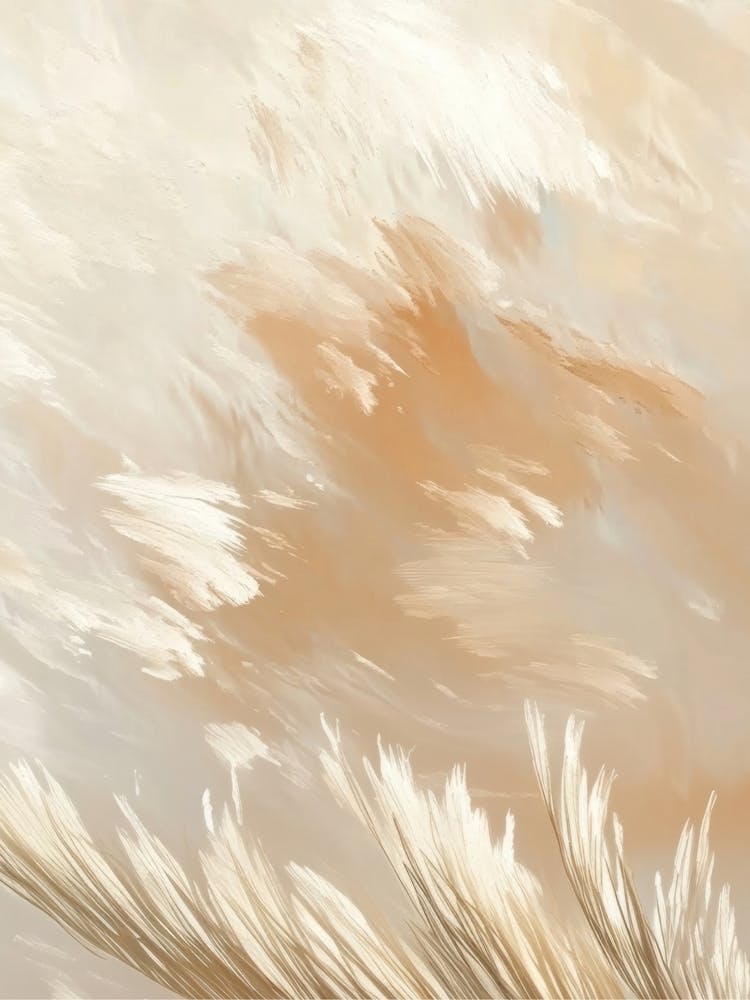 Neutral Brush Stroke Abstract Beige