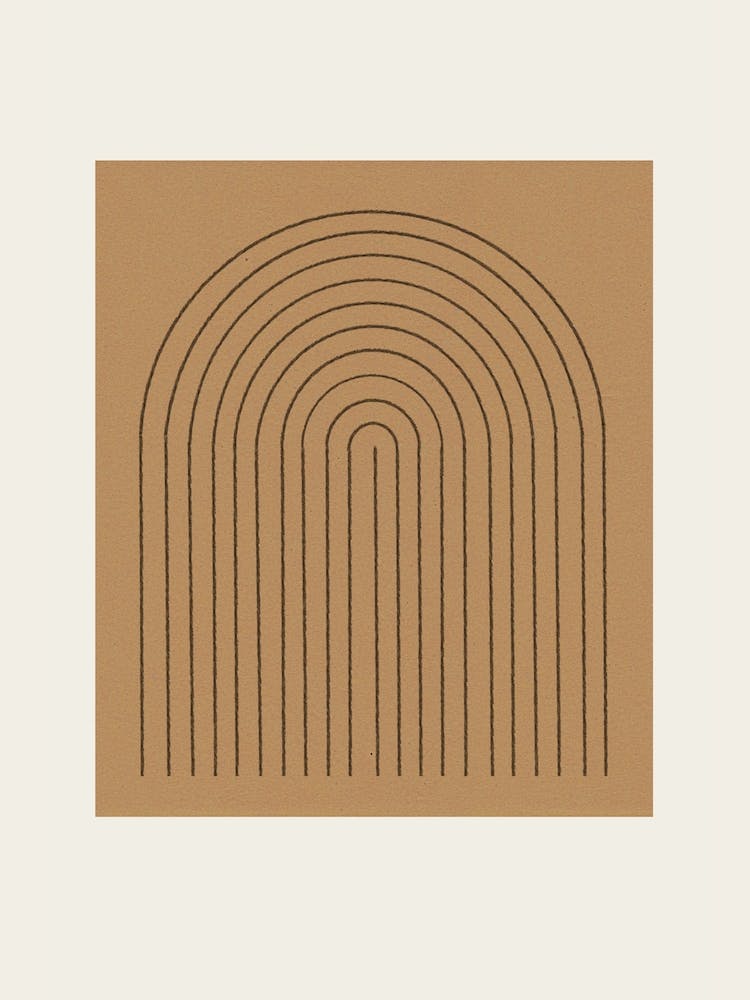 Retro Mid Century Graphic, Arch Line Art, Minimalist and trending wall decor