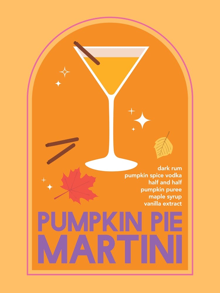 Pumpkin Pie Martini Cocktail