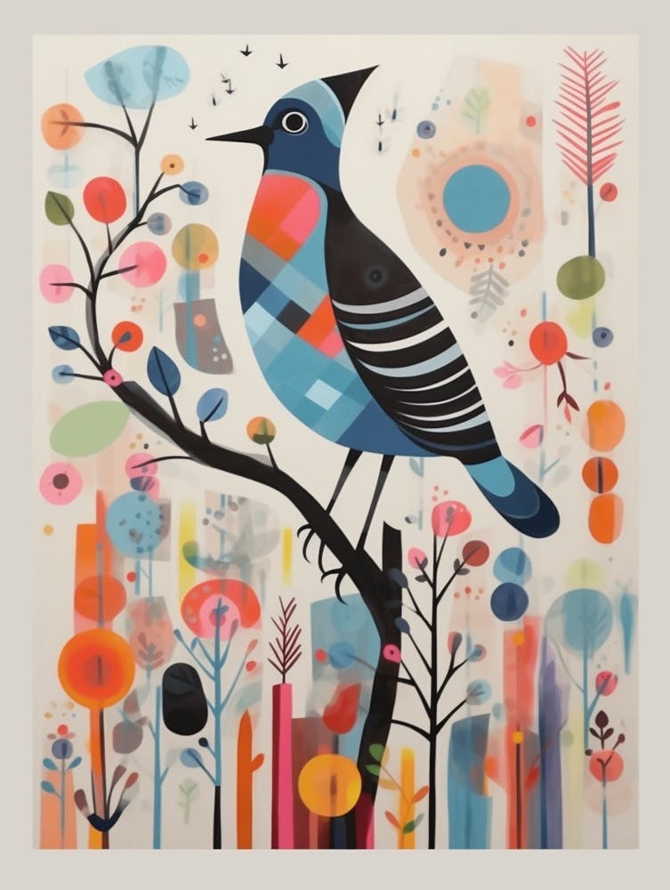 Colourful Scandi Bird Dunlin 2